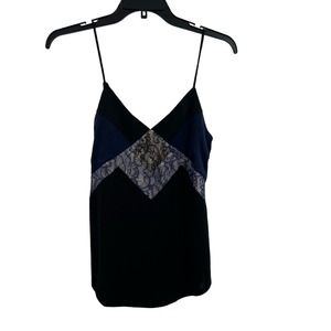 Express Blue Black Lace Detail‎ Cami Size XS